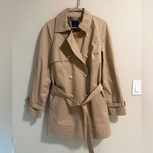 The Limited Tan Trench Coat Belted Double-Breasted Size M